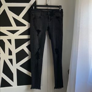 American eagle washed out black jeans!!